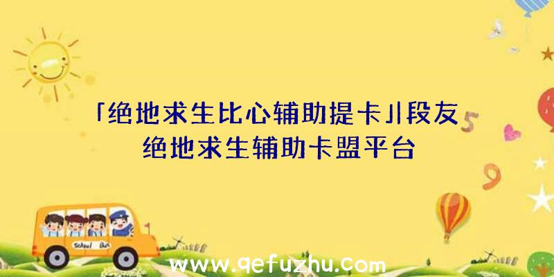 「绝地求生比心辅助提卡」|段友绝地求生辅助卡盟平台